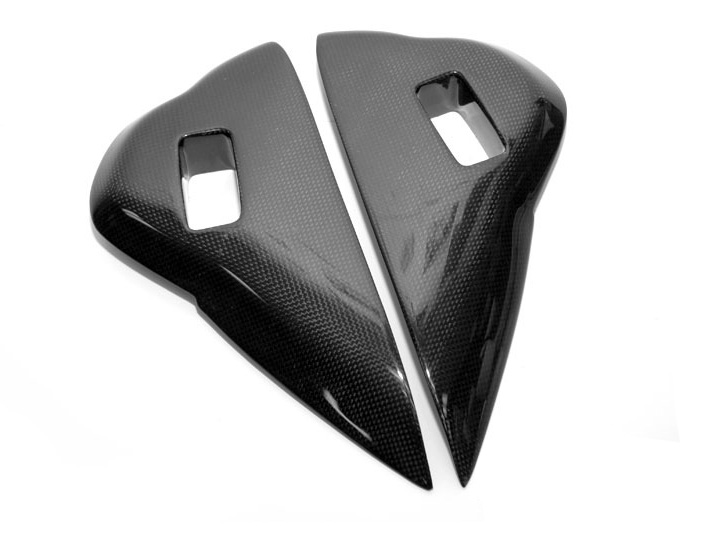 Titek Gloss Carbon Fiber Side Dash Vent Covers Nissan R35 GT-R 09-12