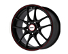 TSW Trackstar 5 16X7  5x114.3  40mm Flat Black Red Lip