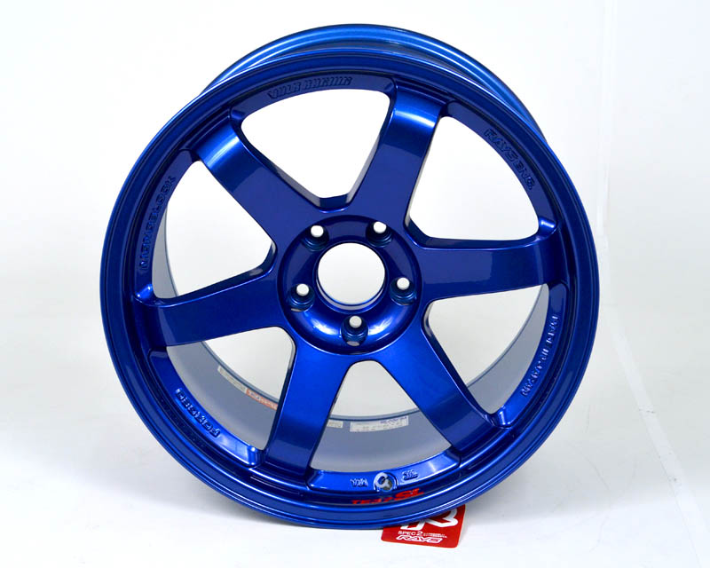 Volk Racing TE37SL Prototype Blue Wheel Set 18x9.5 +22 Mitsubishi EVO VIII / IX / X 03+